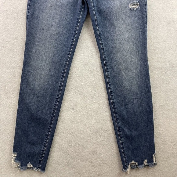 Rewash Jeans Womens 1/25 Blue Distressed High Rise Button Fly Frayed Hem Denim - Picture 16 of 16